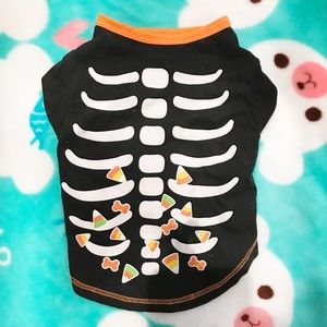 Dog Halloween skeleton costume